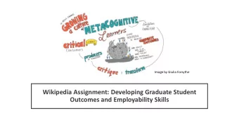 Wikipedia Assignment: Developing Graduate Student  Outcomes and Employability Skills  Nicola