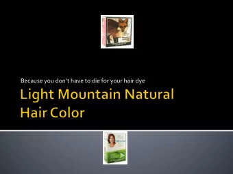 Because you dont have to die for your hair dye  Numerous studies show increased risk of