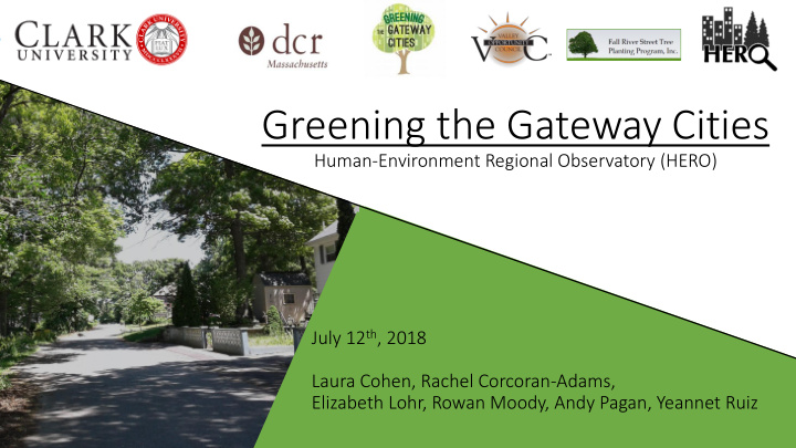 greening the gateway cities
