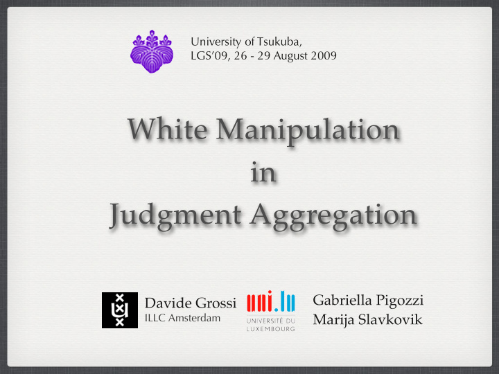 white manipulation in judgment aggregation