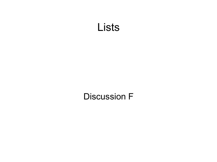 lists