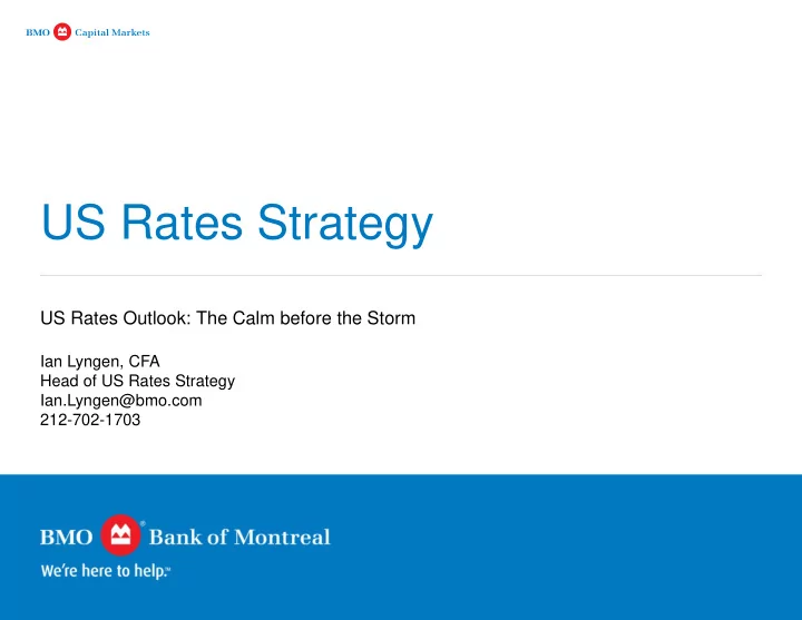 us rates strategy