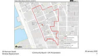 30 January 2020  20 Harrison Street  Community Board + LPC Presentation  1  Window Replacement  Tax