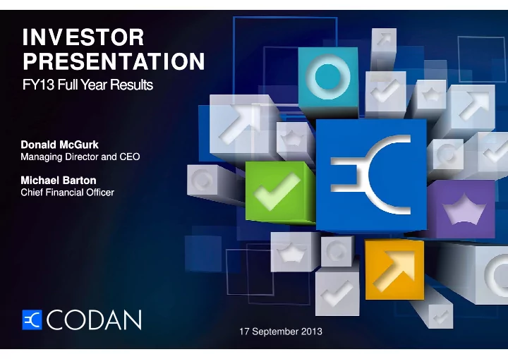 investor investor presentation presentation