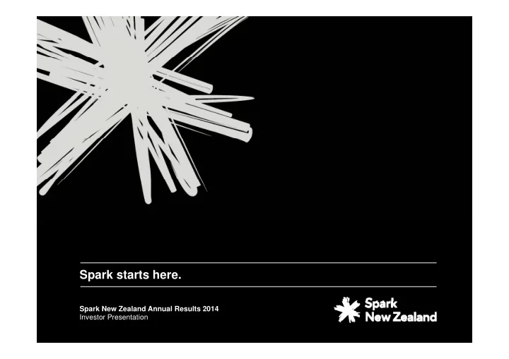 spark starts here