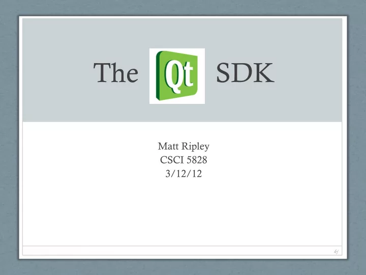 the sdk