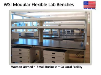 WSI Modular Flexible Lab Benches  Woman Owned ~  Small Business ~ Ca Local Facility  Local, Santa