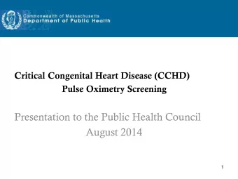 Presentation to the Public Health Council  August 2014  1  Introduction  In September 2011,