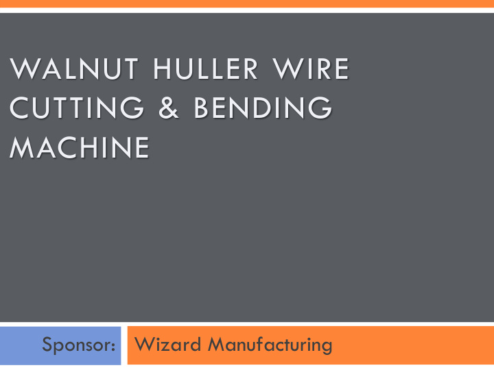 walnut huller wire cutting bending machine