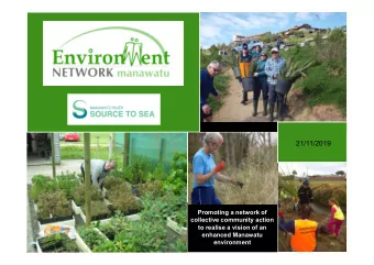 21/11/2019  Promoting a network of  collective community action  to realise a vision of an