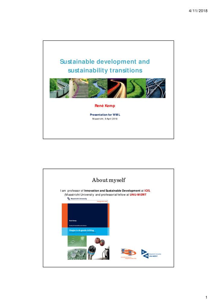 sustainable development and sustainability transitions