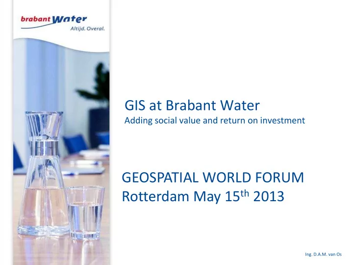 gis at brabant water