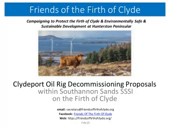 Friends of the Firth of Clyde  Campaigning to Protect the Firth of Clyde &amp; Environmentally Safe