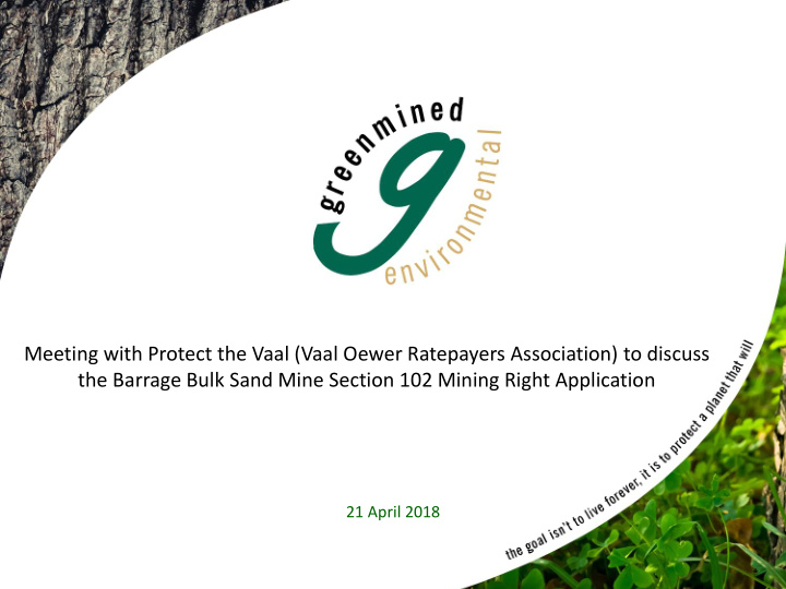 meeting with protect the vaal vaal oewer ratepayers