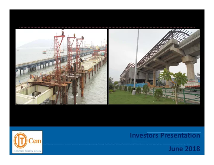 investors presentation june 2018