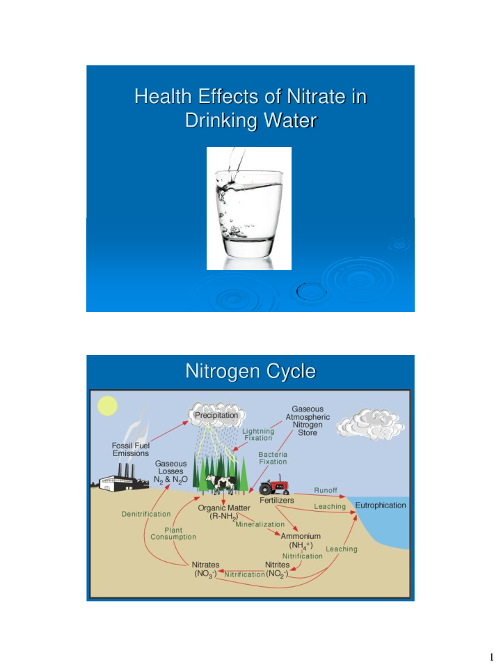 health effects of nitrate in