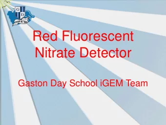 Nitrate Detector  Gaston Day School iGEM Team  Our Team  Seniors  Juniors  Spencer Jones