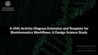 A UML Activity Diagram Extension and Template for  Bioinformatics Workflows: A Design Science Study