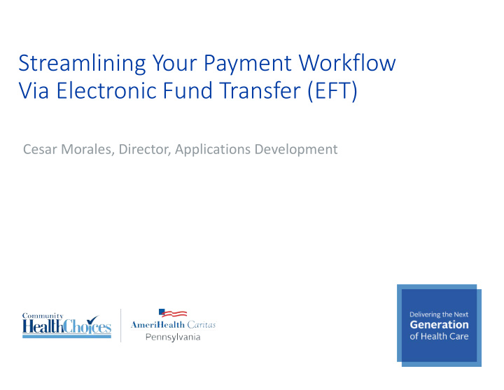 streamlining your payment workflow via electronic fund