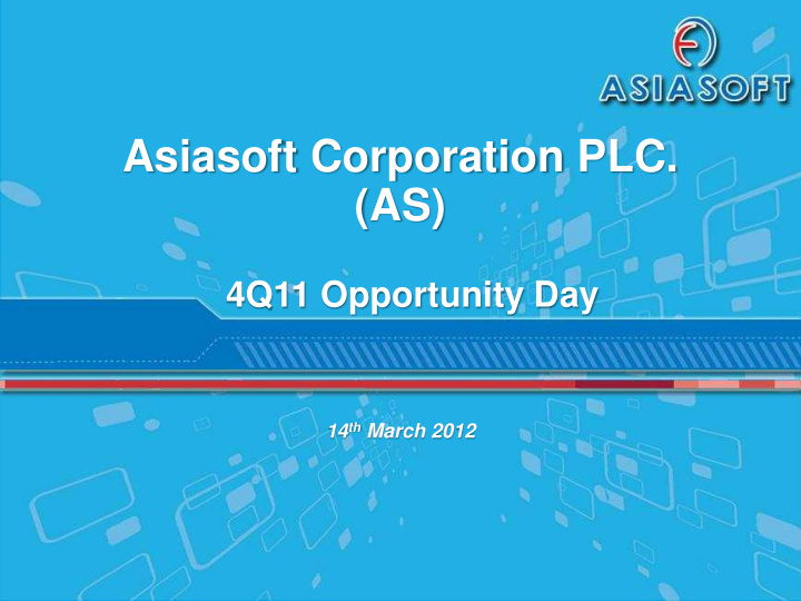 asiasoft corporation plc