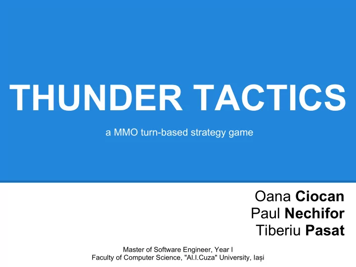 thunder tactics