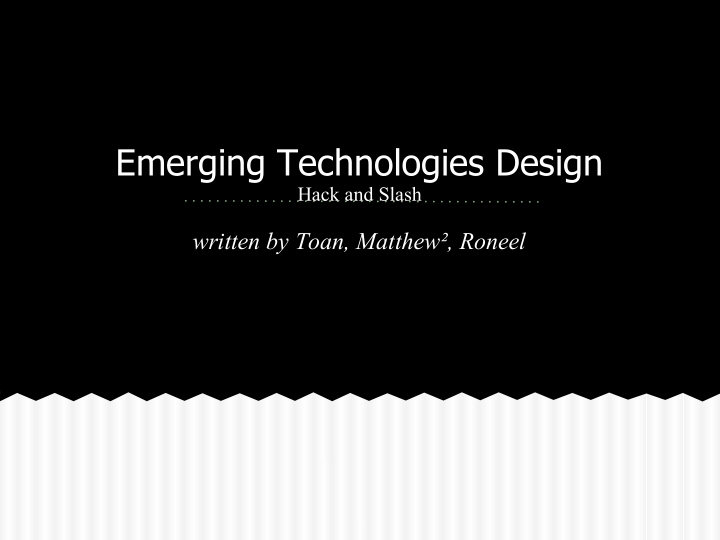 emerging technologies design