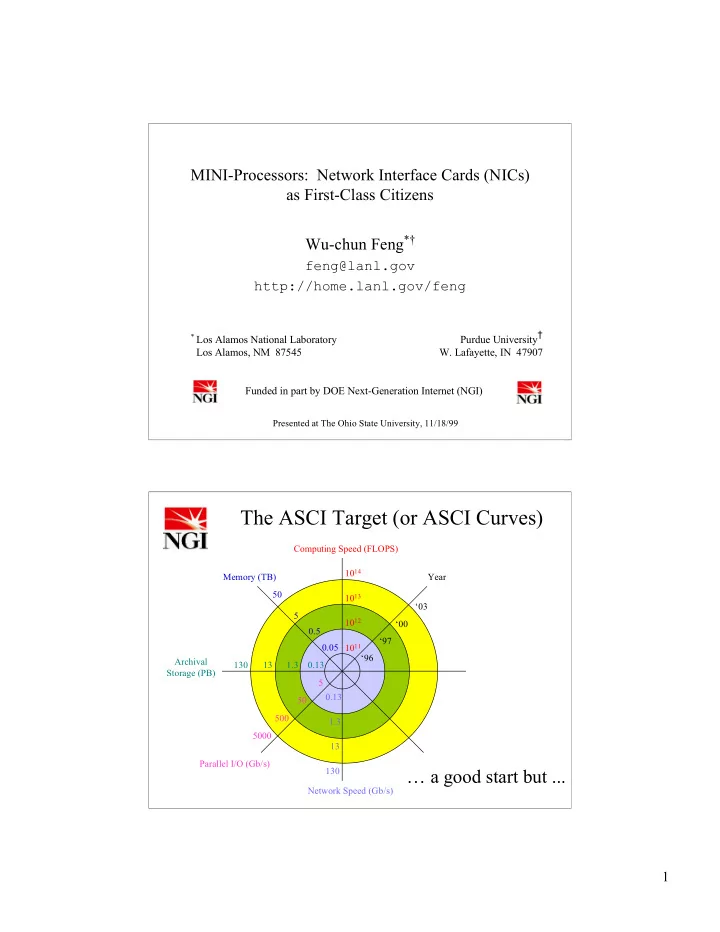 the asci target or asci curves
