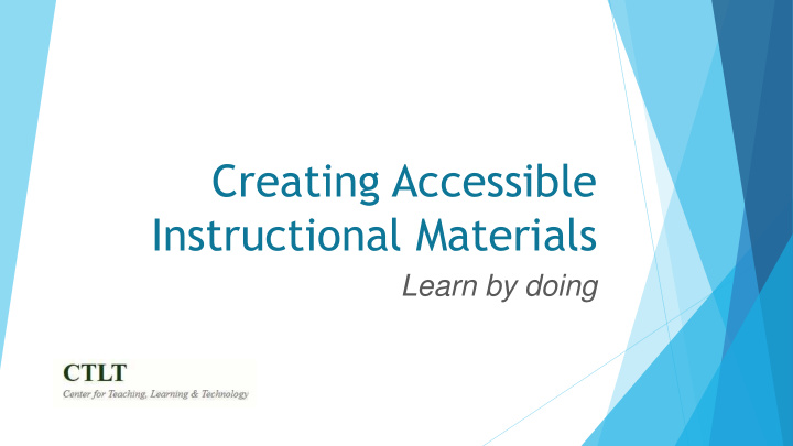 instructional materials