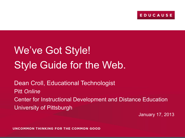 we ve got style style guide for the web