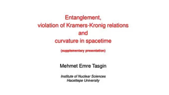 violation of Kramers-Kronig relations  and  curvature in spacetime  (supplementary presentation)