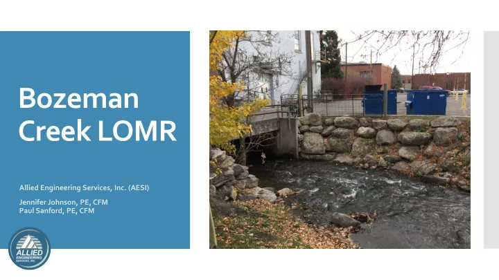 bozeman creek lomr