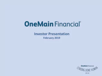 Investor Presentation  February 2019  Important information This document contains summarized