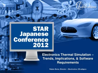 Electronics Thermal Simulation   Trends, Implications, &amp; Software  Requirements Ruben Bons,