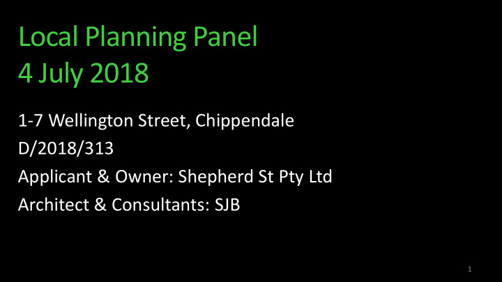 local planning panel 4 july 2018