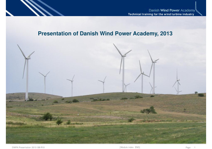 presentation of danish wind power academy 2013
