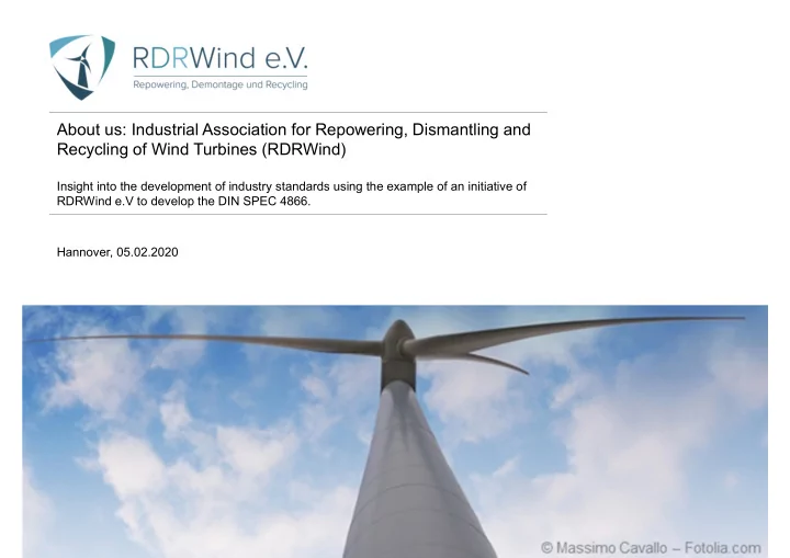 about us industrial association for repowering