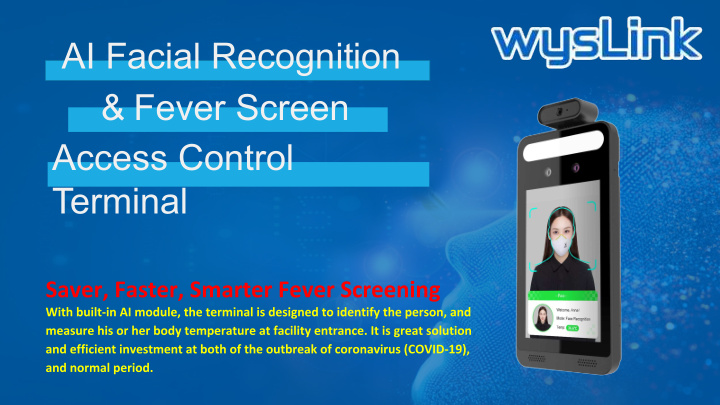 ai facial recognition fever screen