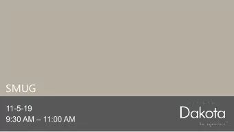 SMUG  11-5-19  9:30 AM  11:00 AM  AGENDA  Medialibrary.nd.gov (9:30  9:45)  Statewide