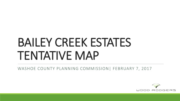 bailey cr creek e k estates tentative m e map ap