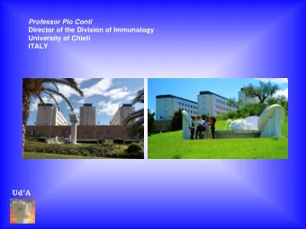 UdA  CYTOKINES AND CHEMOKINE IN INFLAMMATION: Dr. P. Conti    Cytokine  are proteis  secreted