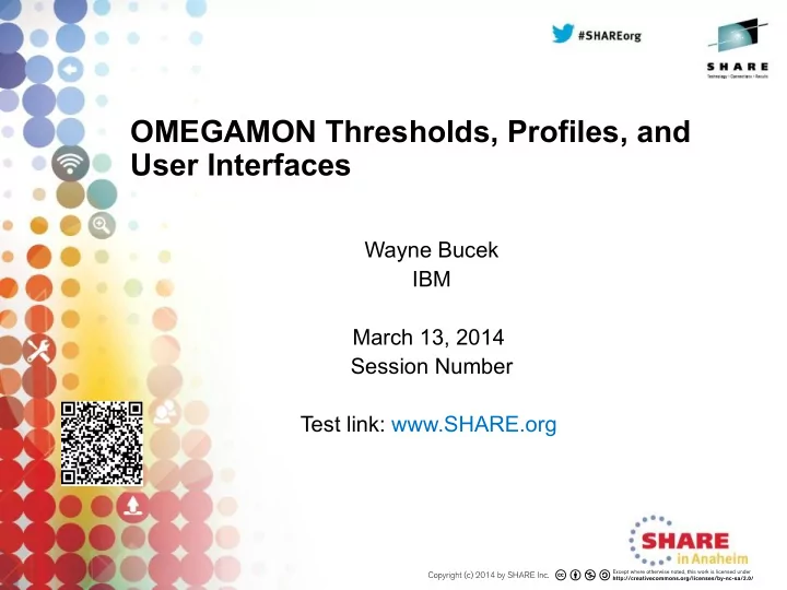 omegamon thresholds profiles and user interfaces