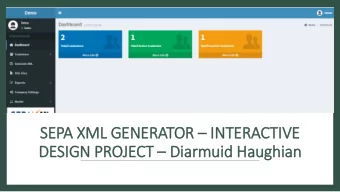 DESIG IGN PROJECT  Dia  iarmuid  id Haughian  Interactive Design Project Introduction  SEPA XML