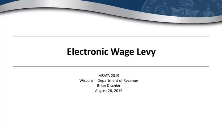 electronic wage levy