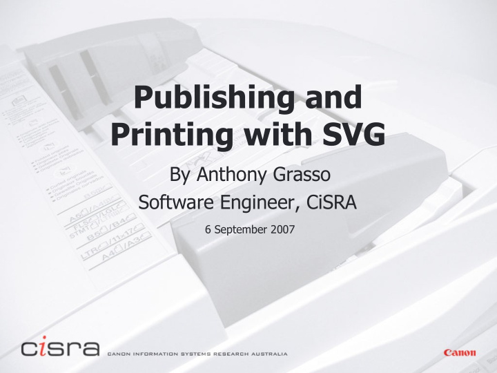 publishing and printing with svg