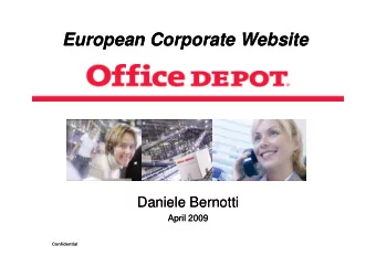 European Corporate Website  European Corporate Website  Daniele Bernotti  Daniele Bernotti  April