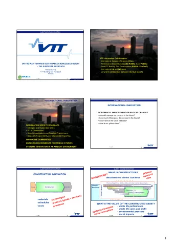 1  CLIENTS DRIVING INNOVATION  CLIENTS DRIVING INNOVATION  CHANGING PRIORITIES?  CHANGING MARKET