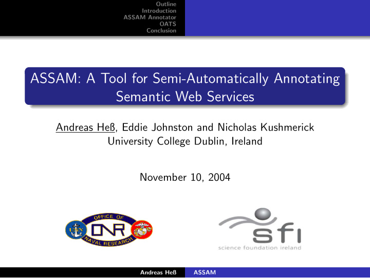assam a tool for semi automatically annotating semantic