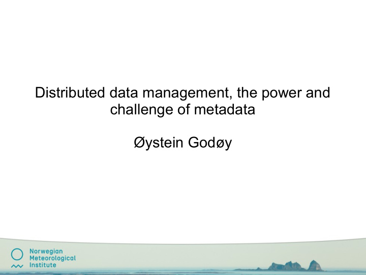 distributed data management the power and challenge of