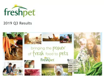 2019 Q3 Results  1  Safe Harbor  Forward Looking Statements This presentation contains forward -