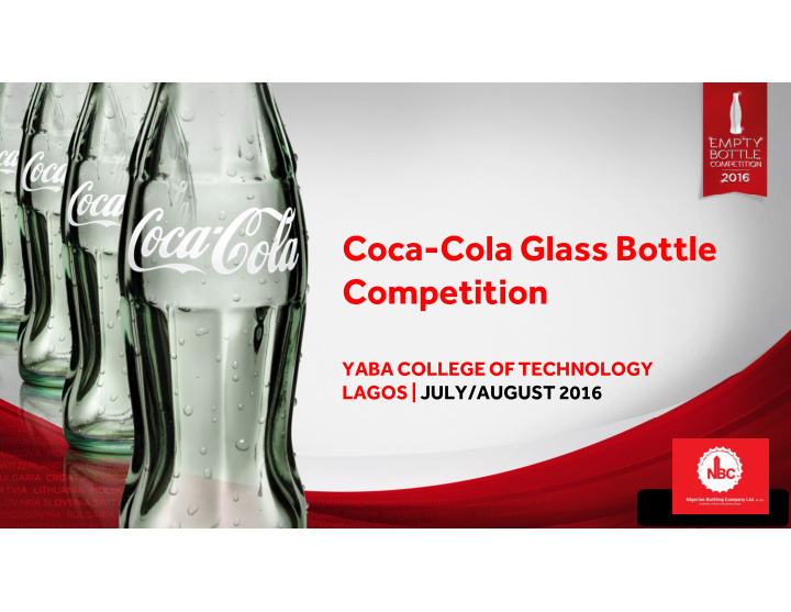 coca cola glass bottle competition